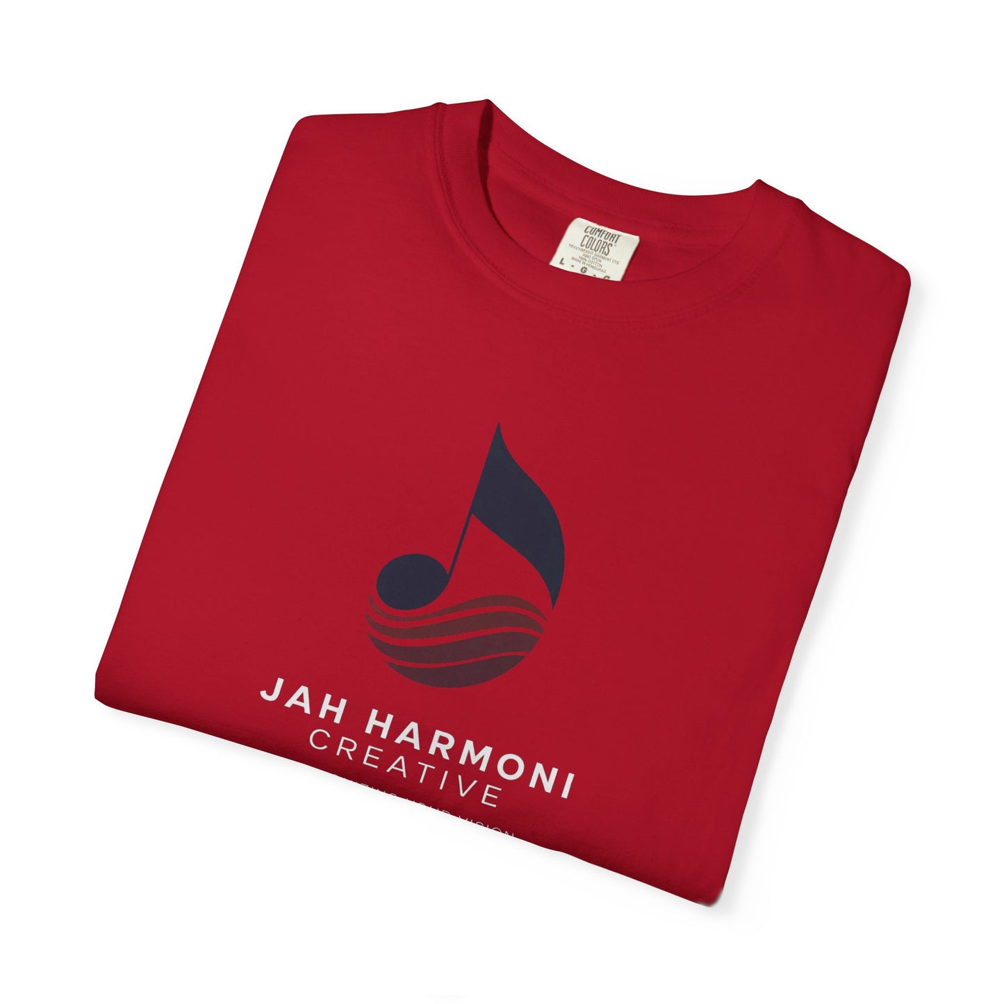 Music Logo T‑Shirt — “Jah Harmoni Creative” Branded Tee