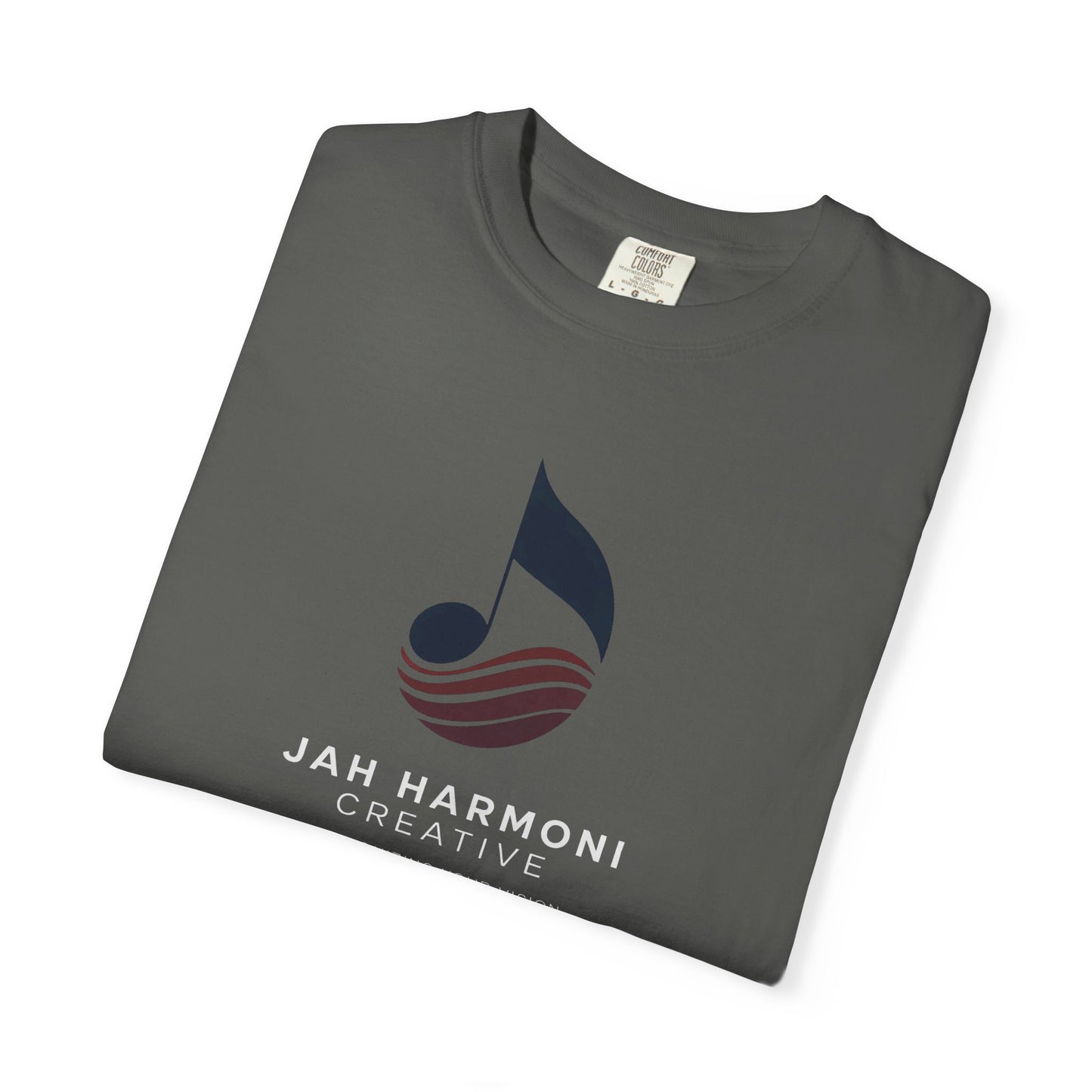 Music Logo T‑Shirt — “Jah Harmoni Creative” Branded Tee