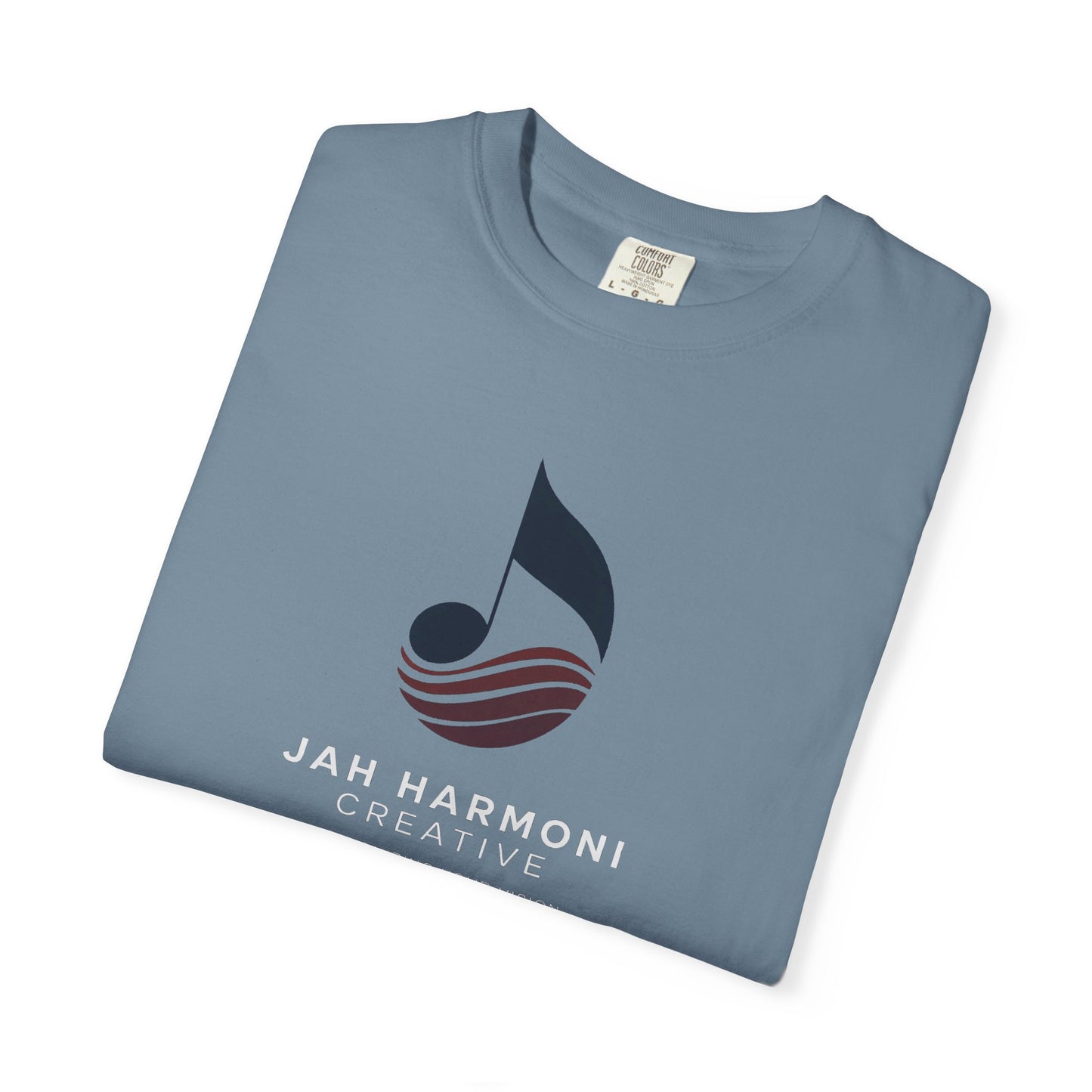 Music Logo T‑Shirt — “Jah Harmoni Creative” Branded Tee