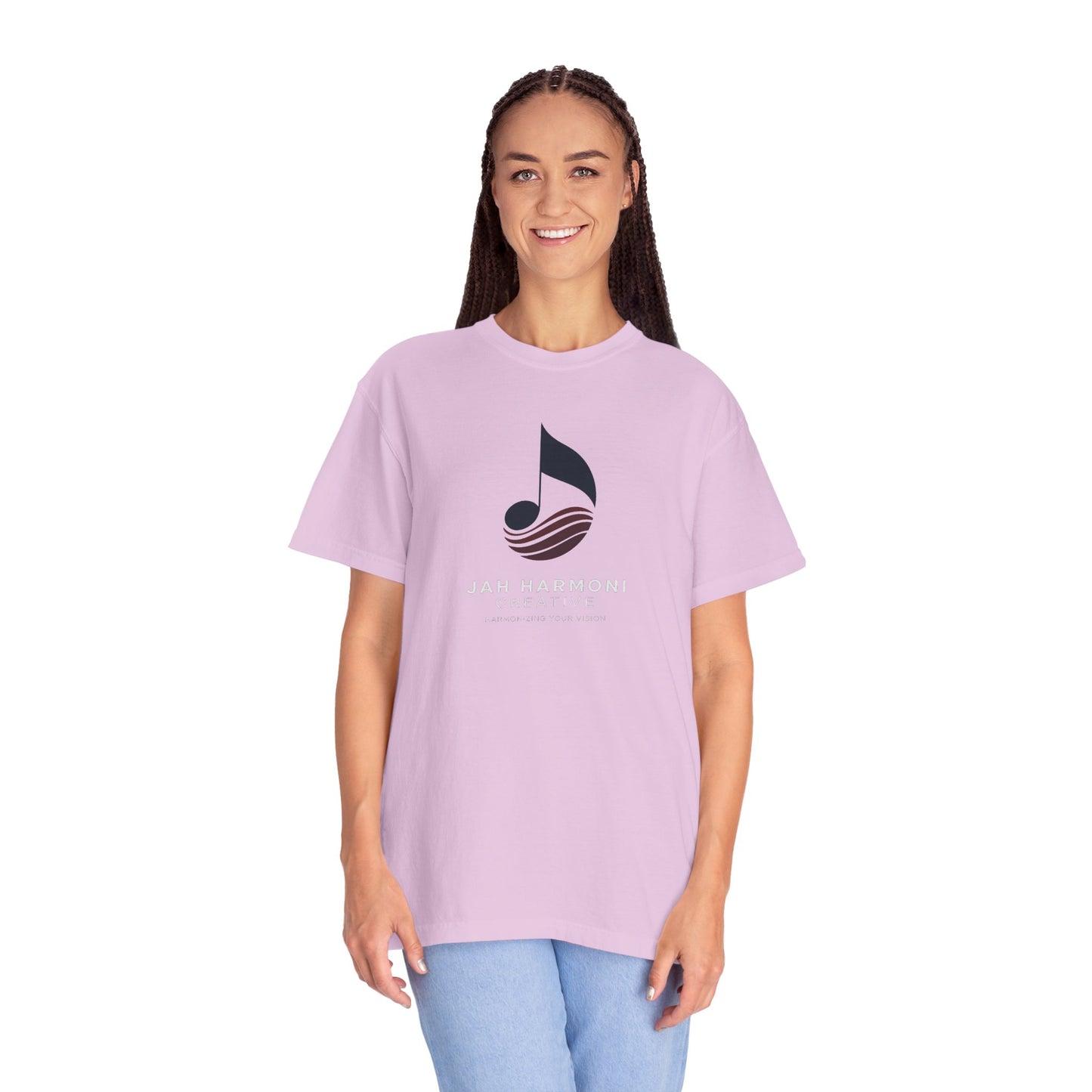 Music Logo T‑Shirt — “Jah Harmoni Creative” Branded Tee