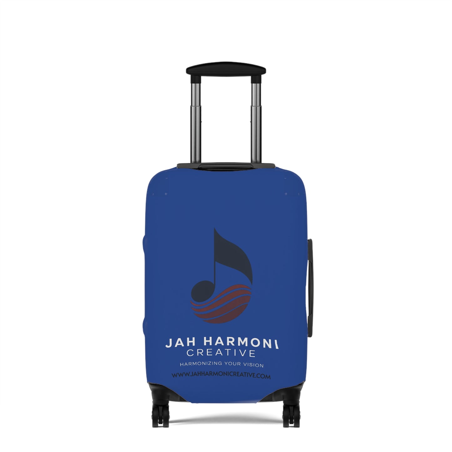 Luggage Cover — Jah Harmoni Custom Music Logo Pattern Travel Protector