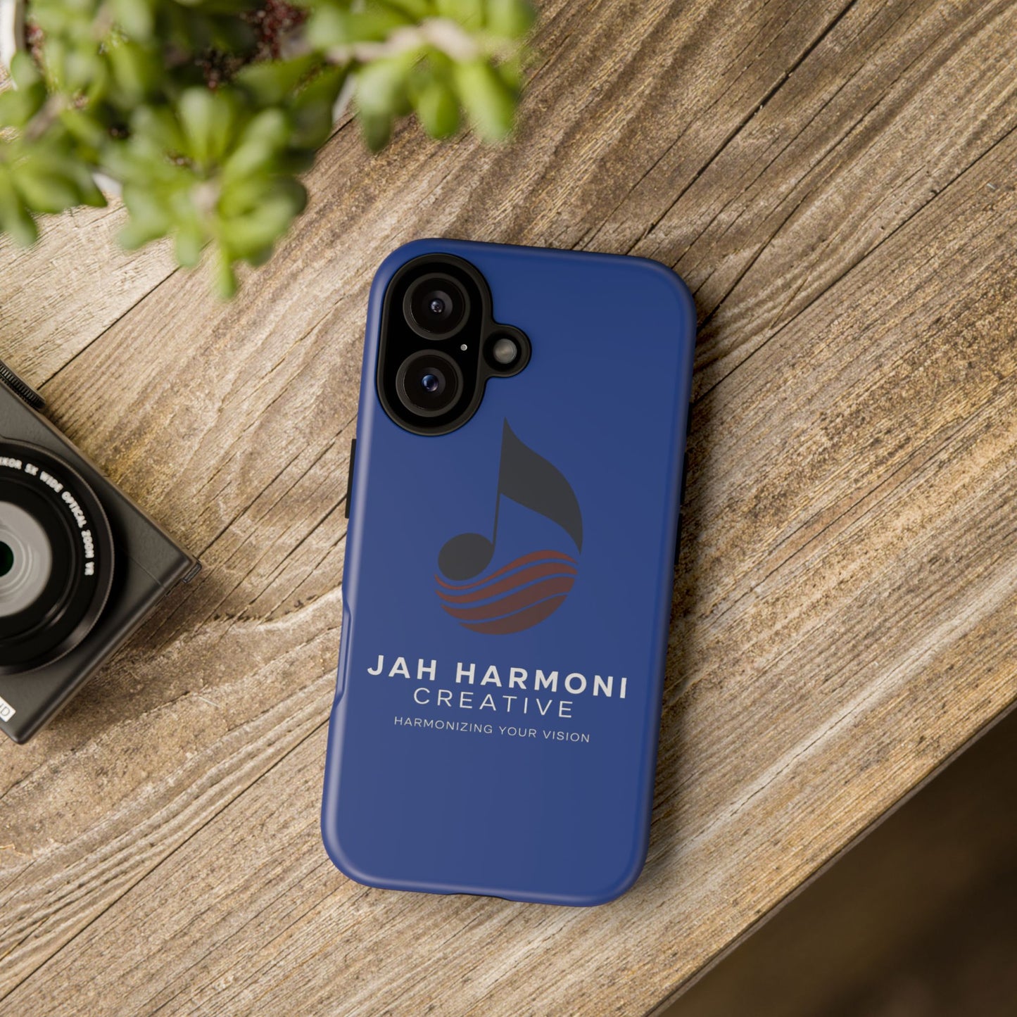 Tough Cases - Blue Logo Phone Case | Jah Harmoni Creative Protective Cover