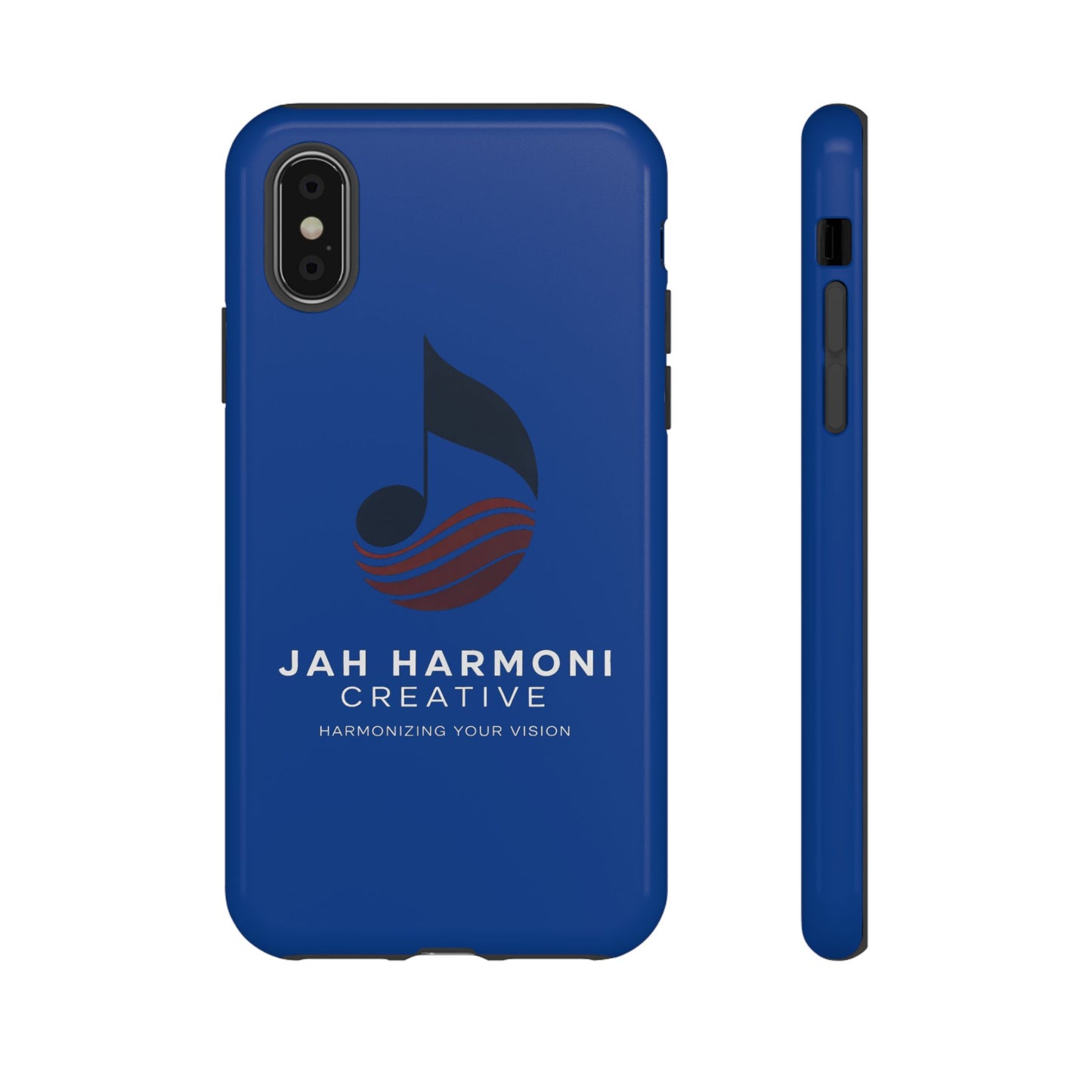 Tough Cases - Blue Logo Phone Case | Jah Harmoni Creative Protective Cover