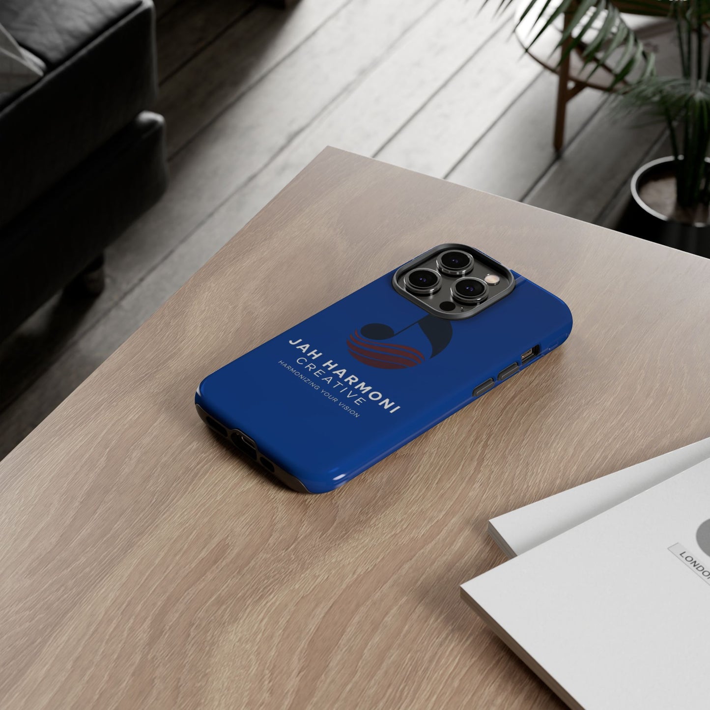 Tough Cases - Blue Logo Phone Case | Jah Harmoni Creative Protective Cover