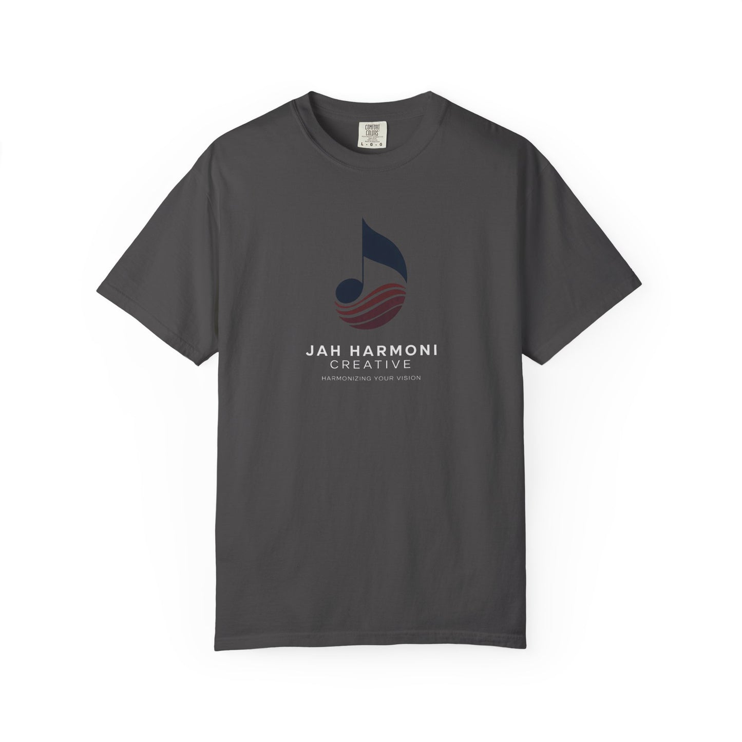 Music Logo T‑Shirt — “Jah Harmoni Creative” Branded Tee